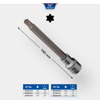 1/2" Torx-Bit-Stecknuss, 140 mm lang, T40 - Brilliant Tools BT022700