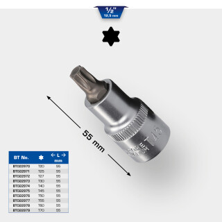 1/2" Torx-Bit-Stecknuss, 55 mm lang, T25 - Brilliant Tools BT022971