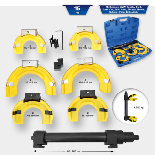 Federspanner-Satz, 15-tlg, mit Kunststoff-Schutzeinlagen - Brilliant Tools BT651200