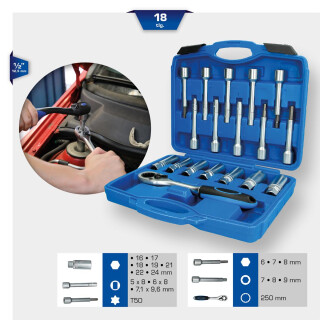 Stoßdämpfer-Werkzeug-Satz, 18-tlg - Brilliant Tools BT651250