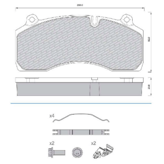 Bremsbelagsatz VA / HA passend für Renault Midlum / VOLVO FL6 ab 2006