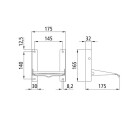 Klapptritt 116, 163 x 150mm (BxT) Stahl verzinkt