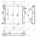 Kühler Alu gelötet passend für MITSUBISHI FORKLIFT N-SERIE  - NRF 507567