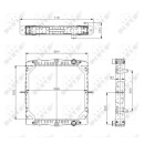 Kühler, mit Rahmen passend für DAF LF45 01- NRF 519569