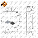 Kühler, Mit Verschluss, EASY FIT passend für JOHN DEERE 840 940 1040 1350 1550 NRF 52138