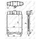 Kühler Alu gelötet passend für MASSEY FERGUSON MF135  - NRF 52145