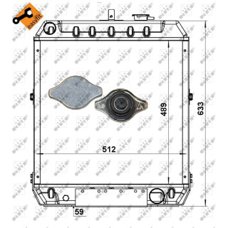 Kühler, Mit Verschluss, EASY FIT passend für CASE IH 955 956 1055 1056 XL NRF 52168