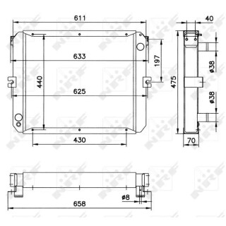 Kühler passend für IVECO ZETA 87- NRF 52202