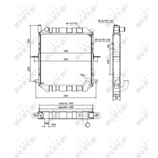 Kühler Alu gelötet passend für NISSAN CABSTAR E110 98-  - NRF 52244