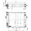 Kühler Alu gelötet passend für Yale, Forklift  - NRF 52301