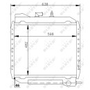 Kühler passend für MERCEDES UNIMOG U1700 78- NRF 53714