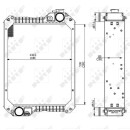 Kühler passend für CASE IH CX90, CX100, MX80C, MX90C NRF 54070