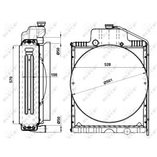 Kühler Alu gelötet passend für CLAAS CELTIS  - NRF 54096