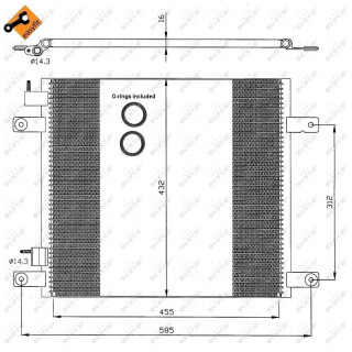 Kondensator, EASY FIT passend für DAF CF 65 01- NRF 35364