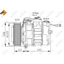 Kompressor, mit PAG Kompressoröl, EASY FIT passend für MB Actros 96 NRF 32413