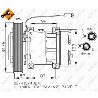 Kompressor passend für VOLVO TRUCK FH 16 03-  - NRF 32700