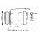 Kompressor, mit PAG Kompressoröl passend für RENAULT TRUCK Midlum 00- NRF 32732