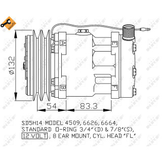 Kompressor passend für AGCO Sprayer Rogator/Terragator - NRF 32798