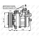 Kompressor, mit PAG Kompressoröl, EASY FIT passend für MERCEDES TRUCKS AXOR I/II NRF 32821