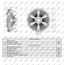 Lüfterkern/Viscokupplung passend für FENDT AGCO 8230/40 Valmet 634 7.4L - NRF 49409