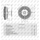 Lüfterkern/Viscokupplung passend für JOHN DEERE 6525 - NRF 49416