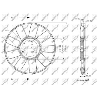 Lüfterrad passend für MERCEDES Vario 4.2D 97- NRF 49810