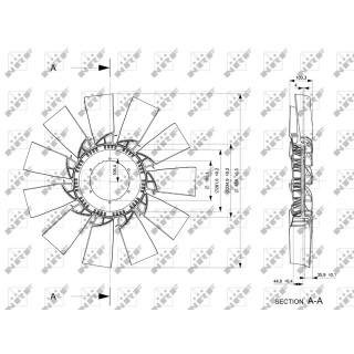 Lüfterrad passend für RENAULT Midlum NRF 49866