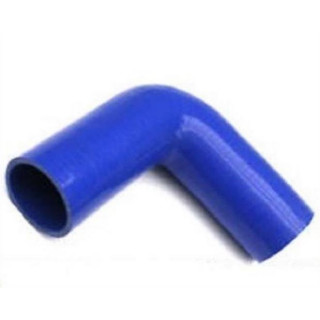 Blauer Silikon Kühlerschlauch als 90° Bogen mit einem Innendurchmesser von  12 mm und einer Wandstärke von 4 mm. Schnenkellänge ca. 200 mm.