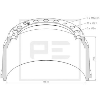 Bremstrommel Bremsengr E X Passend F R Mercedes Benz Lkw Teile Lkw