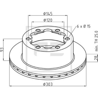 Bremsscheibe Ø 303 passend für MERCEDES-BENZ