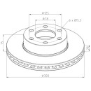 Bremsscheibe Ø 300 passend für IVECO
