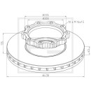 Bremsscheibe Ø 438 E1 90R-02 C0193/0015 passend...