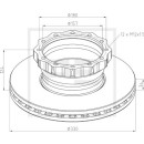 Bremsscheibe Ø 330 E1 90R-02 C0108/0018 passend...