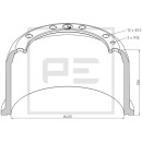 Bremstrommel Bremsengröße 400 x 200 passend...