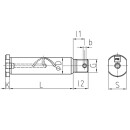 Normalfederbolzen 30 x 170 / M 24x1,5