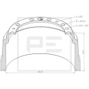 Bremstrommel Bremsengröße 413 x 178 passend...
