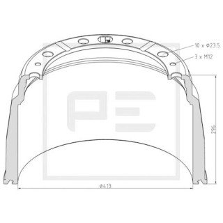 Bremstrommel Bremsengröße 413 x 203 passend für SCANIA