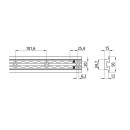 Airlineprofil, Airlineschiene, Ankerschiene grau Aluminium eloxiert 2997 mm