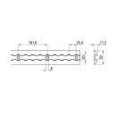 Airlineprofil, Airlineschiene, Ankerschiene grau, Aluminium eloxiert 2007 mm