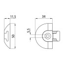 S-Line® Endkappe für Airlineprofil-Ankerschiene...