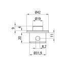 S-Line® Zapfen ø 19 mm, Stahl verzinkt