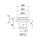 S-Line® Kombizapfen ø 24/33 mm, Stahl verzinkt