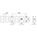 Rundloch-Ankerschiene 3004-AL, Aluminium eloxiert, 2990 mm