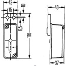 Hella Umrissleuchte schwarz/rot mit Pendelhalter