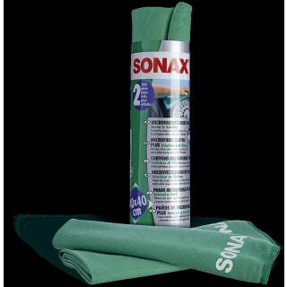 SONAX MicrofaserTücher PLUS Innen & Scheibe (2 St.) 2 Stück