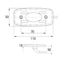 LED Begrenzungsleuchte 24 Volt, 90° Kabelanschluss, mit Rückstrahler