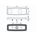 LED Heckleuchte PRO-ROAD LG 5F Kabel 0,5m