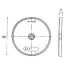 Rückstrahler 80mm mit Befestigungsloch 6mm