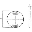 Rückstrahler 60mm mit Selbstklebefolie