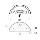 LED Kennzeichenleuchte PRO-REG 12/24 Volt, Kennzeichenleuchte, Kabel 0,5m + P&R Stecker